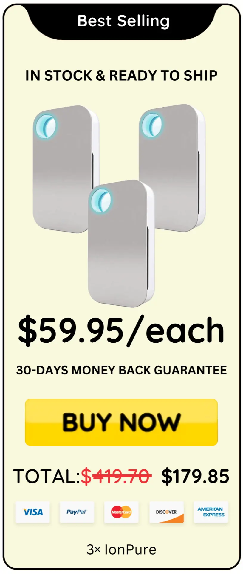 IonClear offer price 